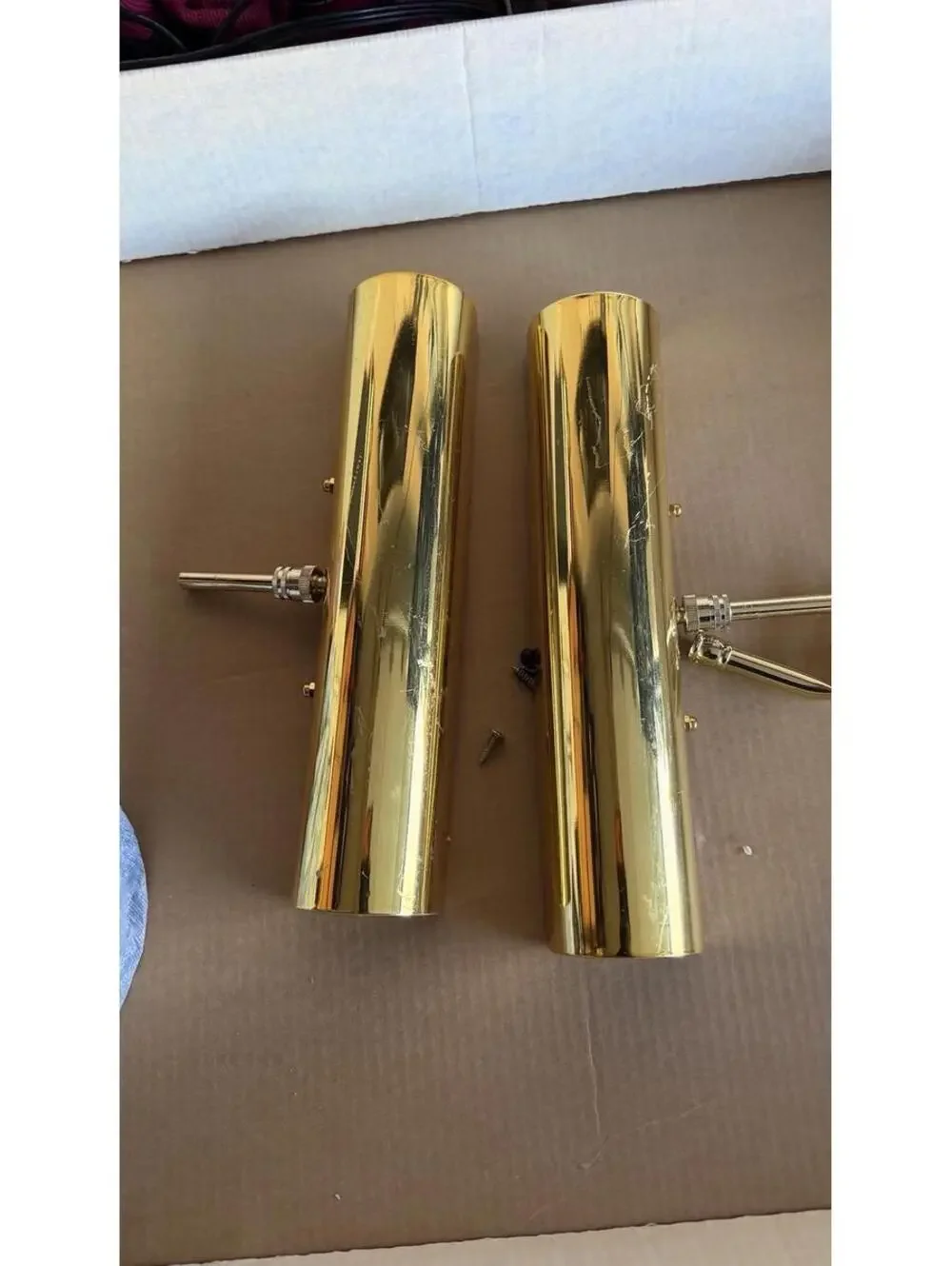 Vintage-Style Brass LED Picture Lights – Lot of 2 – Battery Operated
